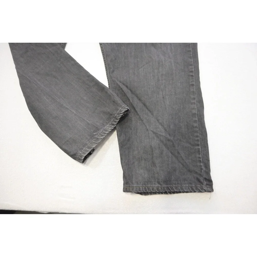 Levi's 559 Relaxed Straight Jeans Mens 44x32 Black/Gray Denim Stretch Excellent‎